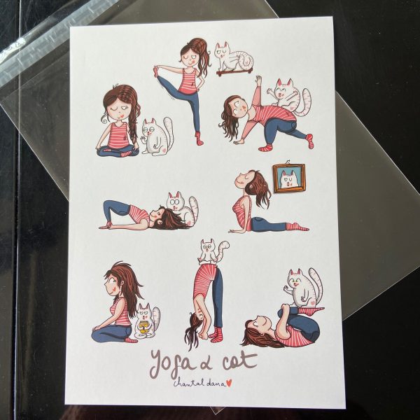 Affiche yoga cat